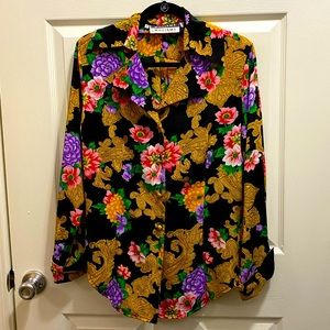 Rare Vintage Williams for Williams Floral Print Blouse